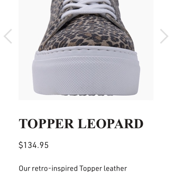Erin Michael Portugal Topper leopard print lace sneaker retro inspired - Picture 4 of 16